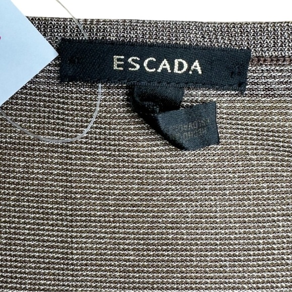 ESCADA Lightweight Brown Shimmer Sweater Cardigan Size 40 B0455 - Picture 5 of 10